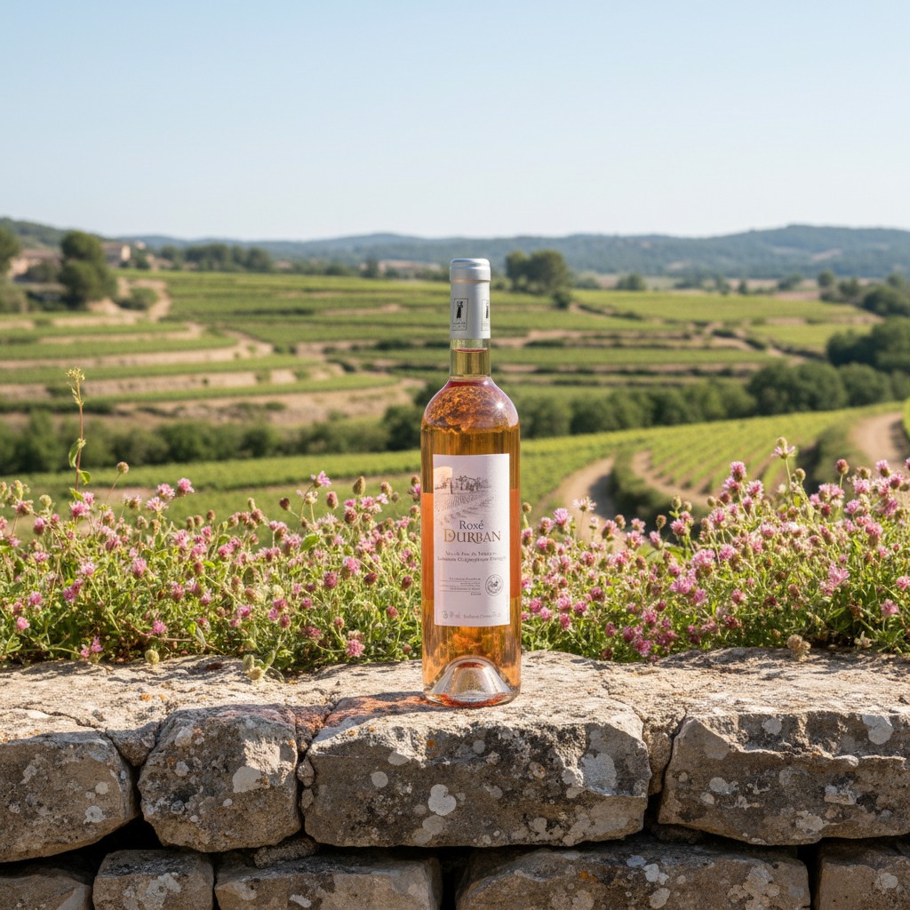Mise en scène bouteille rosé ambiance 1